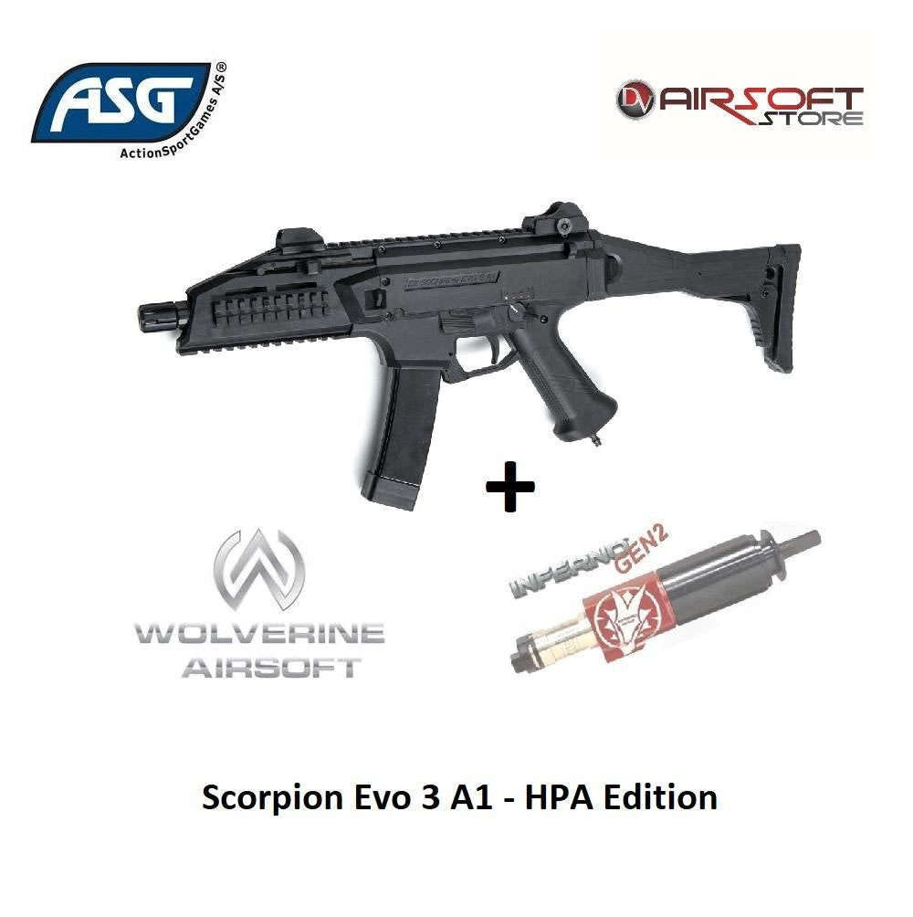 ASG CZ Scorpion EVO 3 A1 Airsoft Rifle with Wolverine Inferno Gen. 2 HPA Engine