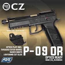 ASG  - CZ P-09 OPTICS READY CO2 AIRSOFT PISTOL - BLACK