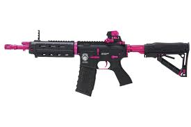 G&G GR4 G26 "BLACK ROSE" Airsoft Electric Blowback AEG Rifle - Black / Pink