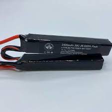 HIGH POWER AIRSOFT  11.1V NUNCHUCK 2400 MAH 30/50C BURST LIPO BATTERY