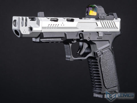 EMG Strike Industries Licensed ARK-17 Airsoft Gas Blowback Pistol w/ Compensator (Color: Two-Tone Grey)