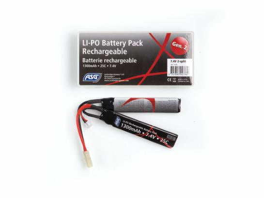 ASG 7.4V LI-PO AIRSOFT Battery 1300 mAh - NUNCHUCK