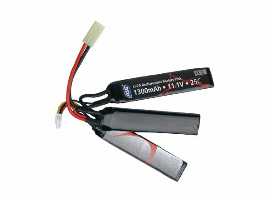 ASG 11.1V LI-PO Battery 1300 mAh ( NUNCHUCK) SPLIT