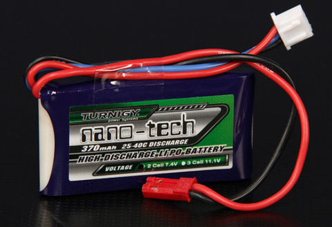 Turnigy nano-tech 370mah 2S 25~40C Lipo Pack- HPA JST PLUG